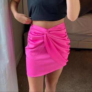 New Pink knot skirt